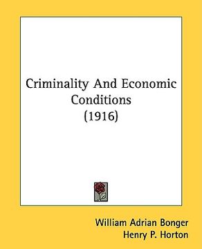 portada criminality and economic conditions (1916) (en Inglés)