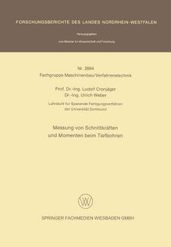 portada Messung Von Schnittkräften Und Momenten Beim Tiefbohren (en Alemán)