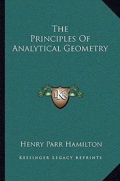 portada the principles of analytical geometry (en Inglés)