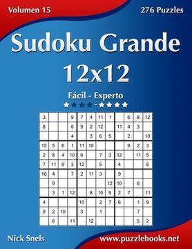 portada Sudoku Grande 12x12 - De Fácil a Experto - Volumen 15 - 276 Puzzles