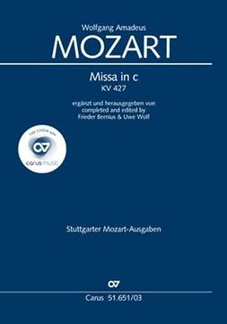 portada Mozart, Wolfgang Amadeus: Messe C-Moll Kv427: Für Soli, gem Chor und Orchester Klavierauszug (en Latin)