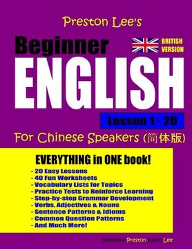 portada Preston Lee's Beginner English Lesson 1 - 20 For Chinese Speakers (British) (en Inglés)