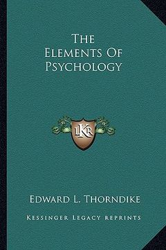portada the elements of psychology (in English)