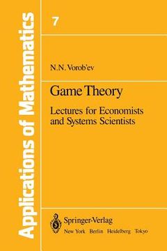 portada Game Theory: Lectures for Economists and Systems Scientists