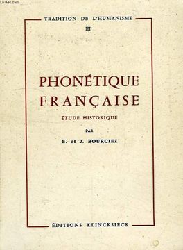 portada Phonétique Française Étude Historique / Tradition de L'humanisme iii