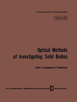 portada Volume 25: Optical Methods of Investigating Solid Bodies (en Inglés)