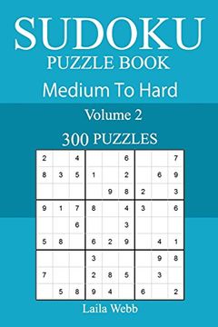 portada 300 Medium to Hard Sudoku Puzzle Book 