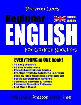 portada Preston Lee's Beginner English For German Speakers (British Version) (in English)