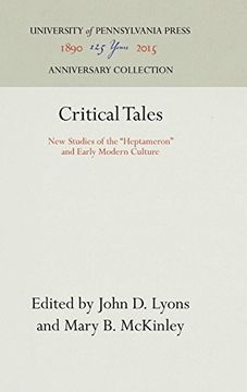 portada Critical Tales: New Studies of the "Heptameron" and Early Modern Culture (in English)