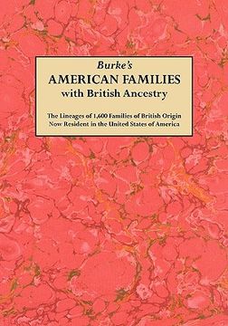 portada burke's american famiies with british ancestry (en Inglés)