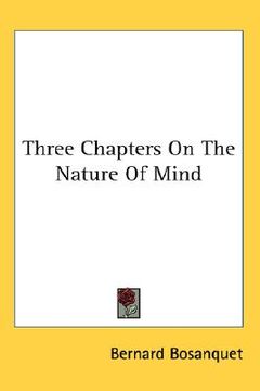 portada three chapters on the nature of mind