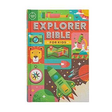 portada Csb Explorer Bible for Kids, Hardcover, red Letter, Full-Color Design, Photos, Illustrations, Charts, Videos, Activities, Easy-To-Read Bible Serif Type (en Inglés)