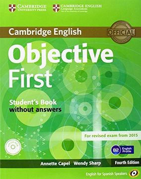 portada Objective First for Spanish Speakers Student's Book Without Answers With Cd-Rom With 100 Writing Tips 4th Edition (en Inglés)