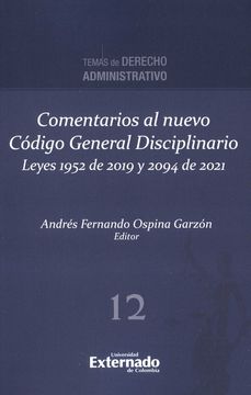 portada Comentarios al Nuevo Código General Disciplinario (in Spanish)