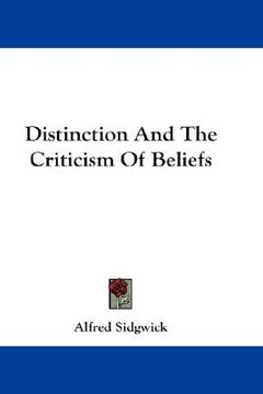 portada distinction and the criticism of beliefs (en Inglés)