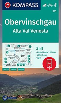 portada Kompass Wanderkarte 041 Obervinschgau / Alta val Venosta 1: 25. 000 (en Alemán)