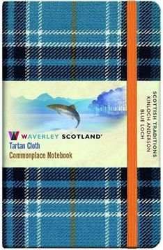 portada The Blue Loch Tartan: Pocket: 14 x 9cm - Waverley Scotland Tartan Cloth Commonplace Notebook (en Inglés)