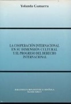 portada La cooperación internacional en su dimensión cultural y el progreso del derecho internacional (Biblioteca diplomática española) (Spanish Edition)