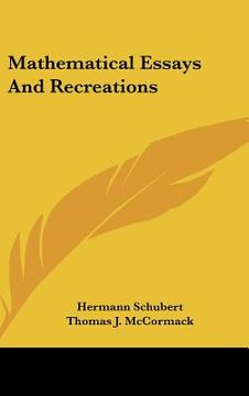 portada mathematical essays and recreations (en Inglés)