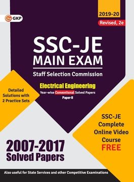 portada Ssc 2020: Junior Engineer - Electrical Engineering Paper II - Conventional Solved Papers (2007-2017) (in English)