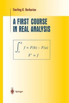 portada A First Course in Real Analysis (in English)