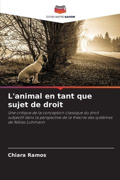 portada L'animal en tant que sujet de droit (in French)