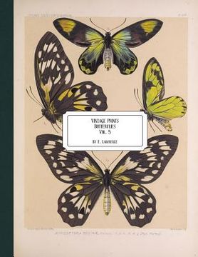 portada Vintage Prints: Butterflies: Vol. 5 (in English)