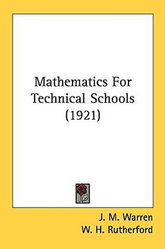 portada mathematics for technical schools (1921) (en Inglés)