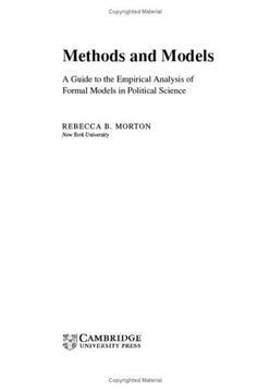 portada Methods and Models: A Guide to the Empirical Analysis of Formal Models in Political Science (en Inglés)