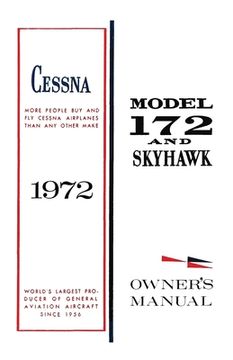 portada Cessna 1972 Model 172 and Skyhawk Owner's Manual (en Inglés)