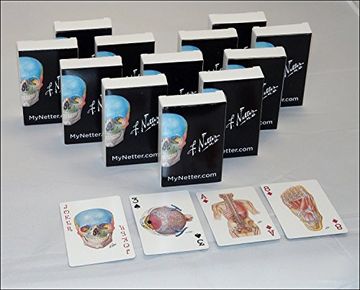 portada Netter Playing Cards: Netter's Anatomy art Cards box of 12 Decks (Bulk) (Netter Basic Science)