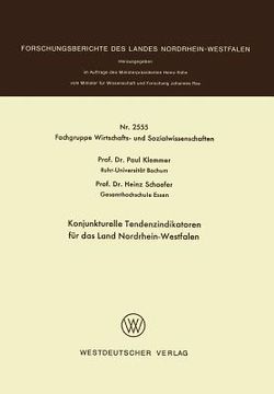 portada Konjunkturelle Tendenzindikatoren Für Das Land Nordrhein-Westfalen