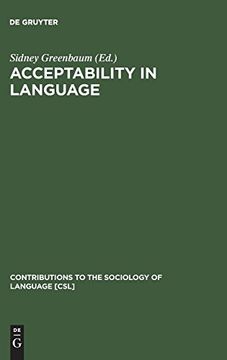 portada Acceptability in Language (Contributions to the Sociology of Language, 17) (Contributions to the Sociology of Language [Csl]) 