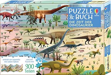portada Puzzle & Buch: Die Zeit der Dinosaurier: Puzzle mit 300 Teilen (Puzzle-Und-Buch-Reihe) (en Alemán)