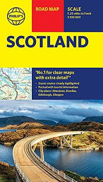 portada Philip'S Scotland Road map (Philip'S Sheet Maps) (en Inglés)