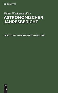 portada Die Literatur des Jahres 1955 (Astronomischer Jahresbericht) (German Edition) [Hardcover ] (in German)