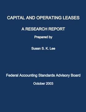 portada Capital and Operating Lease: A Research Report (en Inglés)