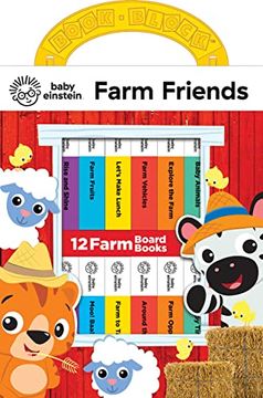 portada Baby Einstein - Farm Animals my First Library 12 Board Book set - First Words, Opposites, and More Baby Books - pi Kids (en Inglés)