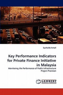 portada key performance indicators for private finance initiative in malaysia (en Inglés)