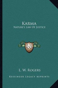 portada karma: nature's law of justice (in English)
