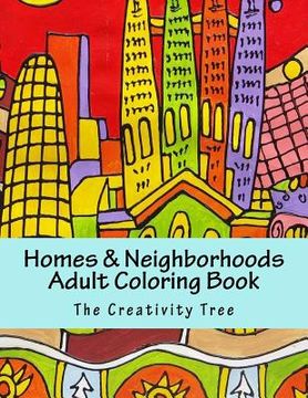 portada Homes & Neighborhoods: Left-Handed Adult Coloring Book (in English)
