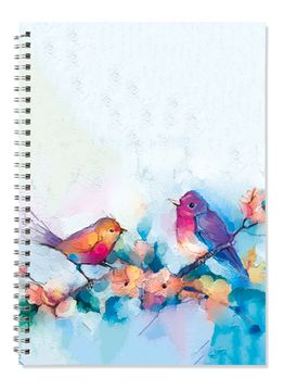 portada Watercolor Birds Journal A4: Do Not Follow Where the Path May Lead. (in English)