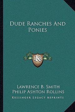 portada dude ranches and ponies (en Inglés)