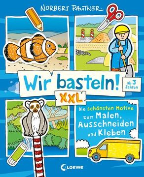 portada Wir Basteln! Xxl - die Schönsten Motive zum Malen, Ausschneiden und Kleben (Blau) (in German)