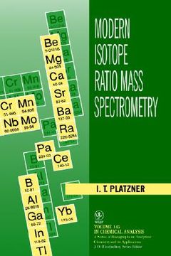 portada modern isotope ratio mass spectrometry (en Inglés)