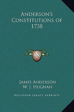 portada anderson's constitutions of 1738