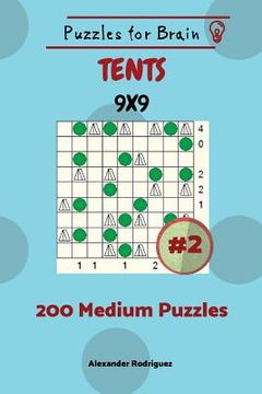 portada Puzzles for Brain Tents - 200 Medium Puzzles 9x9 vol. 2 (en Inglés)