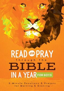 portada Read and Pray Through the Bible in a Year for Boys: 3-Minute Devotions & Prayers for Morning & Evening (en Inglés)
