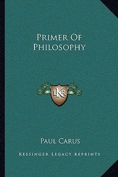 portada primer of philosophy (en Inglés)