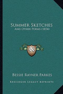 portada summer sketches: and other poems (1854) (en Inglés)